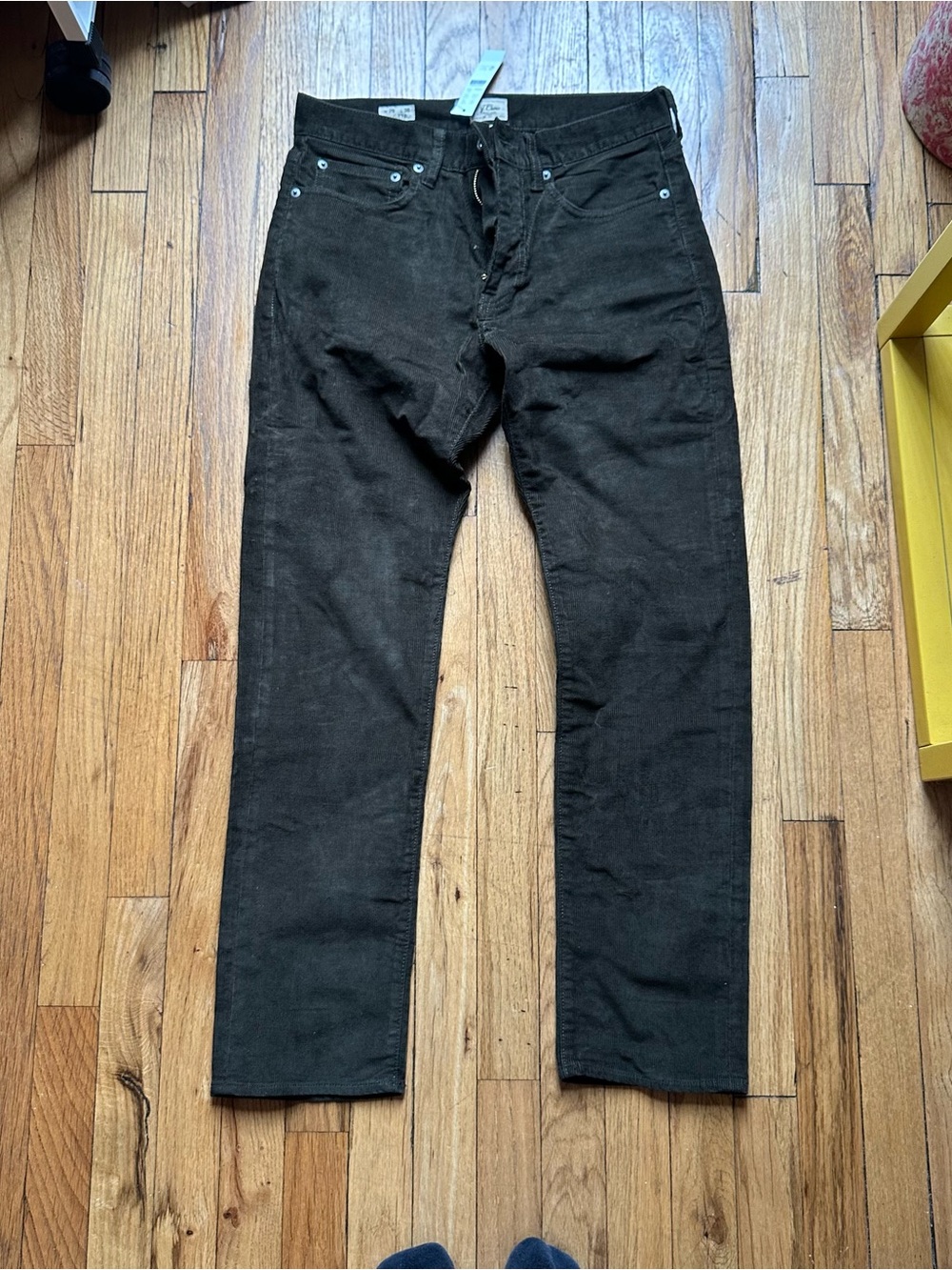 J. Crew Men's Corduroy Pants in Olive Green
